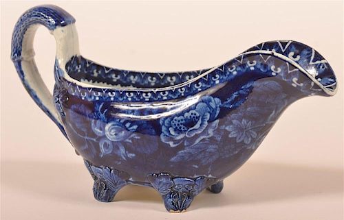 BLUE TRANSFER STAFFORDSHIRE CREAM