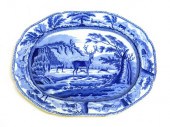 Blue transfer-ware platter: ''