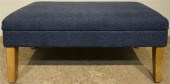 BLUE UPHOLSTERED STORAGE BENCH