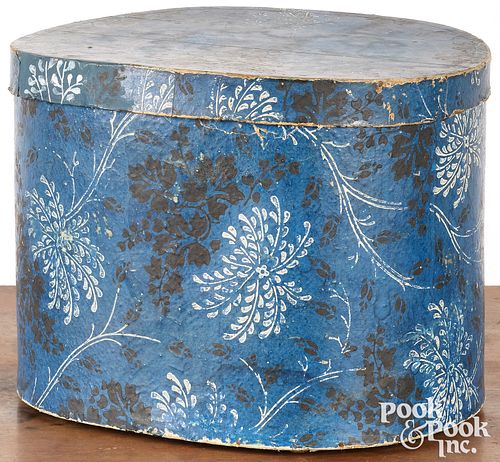 BLUE WALLPAPER BOX, CA. 1841Blue