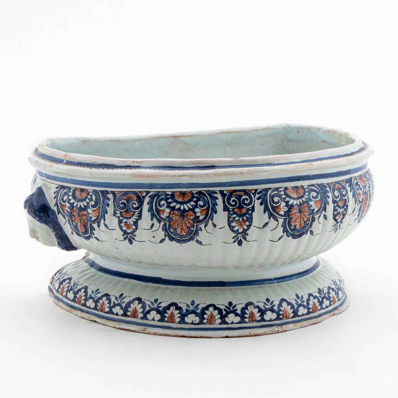 BLUE & WHITE FRENCH FAIENCE POTTERY