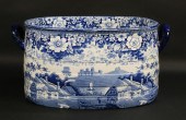 BLUE & WHITE IRONSTONE FOOTBAT