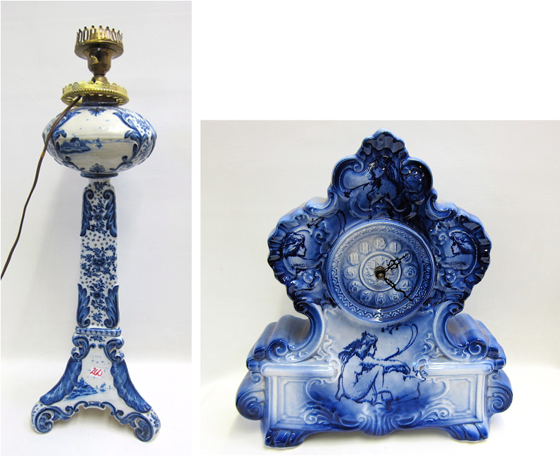 BLUE & WHITE PORCELAIN TABLE LAMP