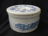 Blue & White Stoneware Covered