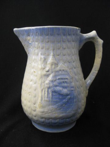 Blue & White Stoneware Pitcher