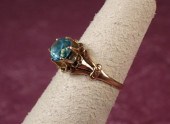 BLUE ZIRCON AND YELLOW GOLD SO