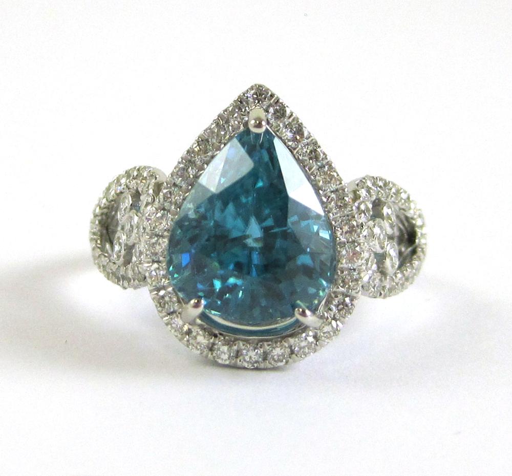 BLUE ZIRCON, DIAMOND AND FOURTEEN
