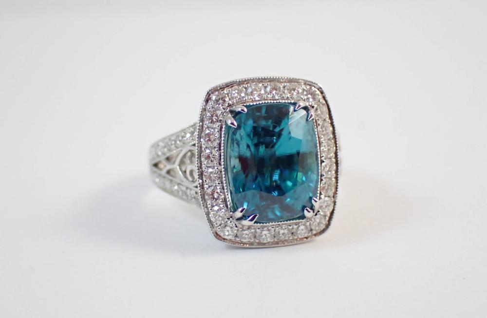 BLUE ZIRCON, DIAMOND AND FOURTEEN