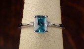 BLUE ZIRCON, DIAMOND AND FOURT