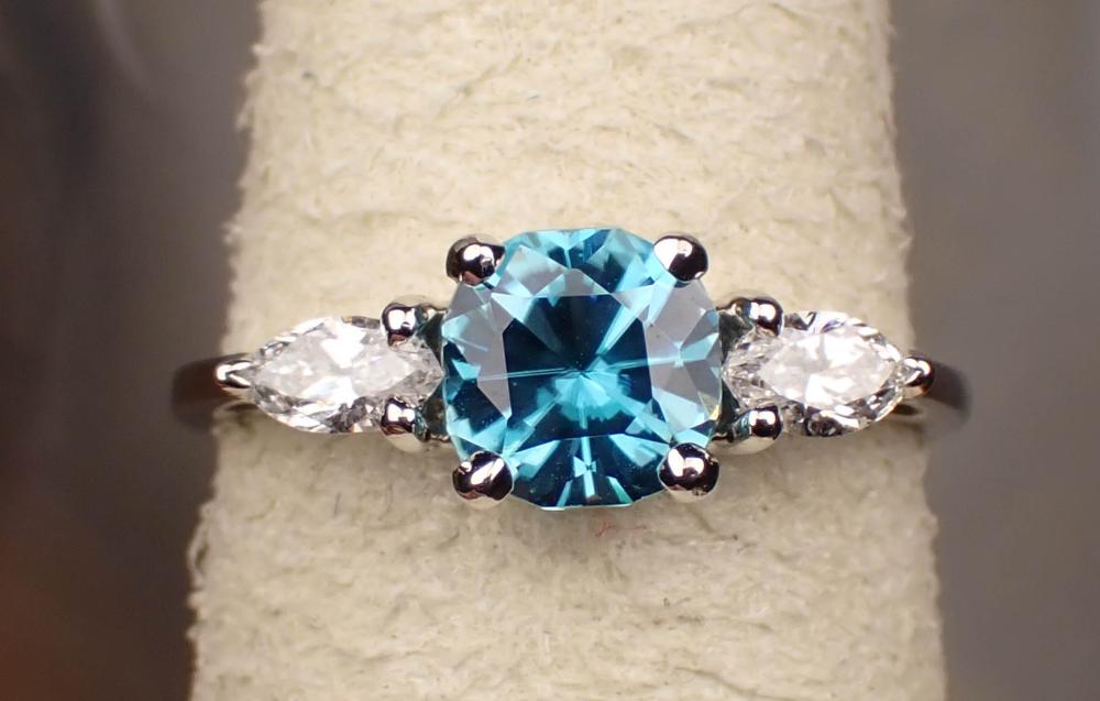 BLUE ZIRCON, DIAMOND AND FOURTEEN
