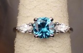 BLUE ZIRCON, DIAMOND AND FOURT