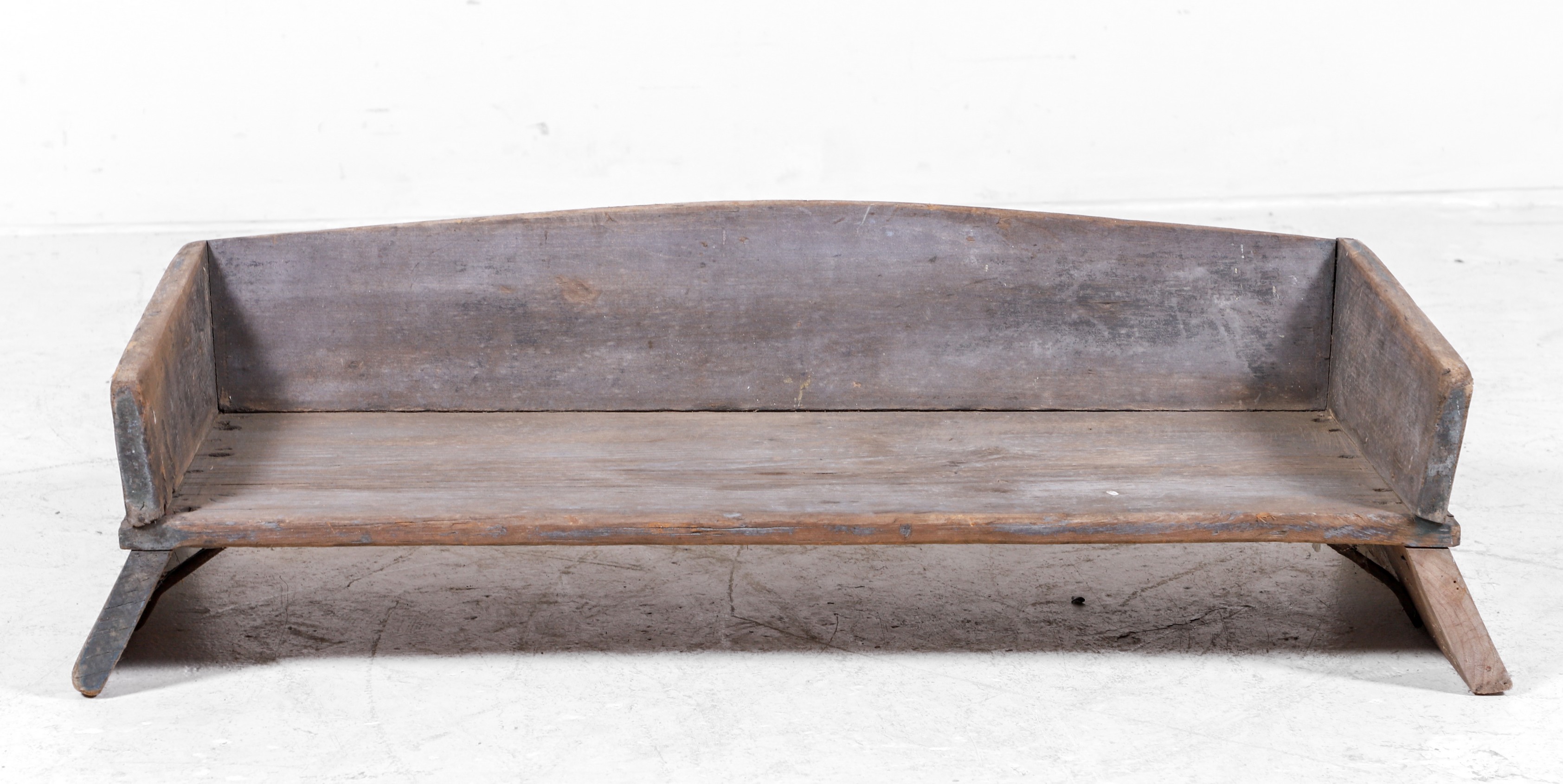Blue/green painted buggy bench,