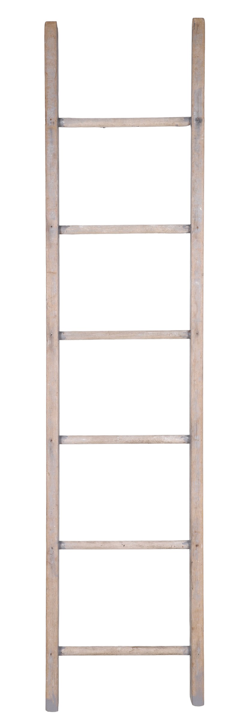 Blue/green painted ladder, pinned