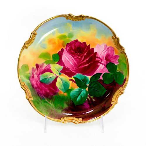 BM DE M LIMOGES PLATE, PINK