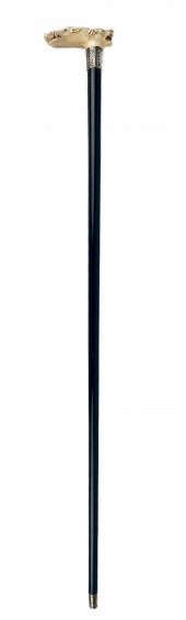 BOAR HUNT CANE LATE 19TH CENTU