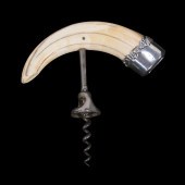 BOAR'S TUSK & SILVER CORKSCREW
