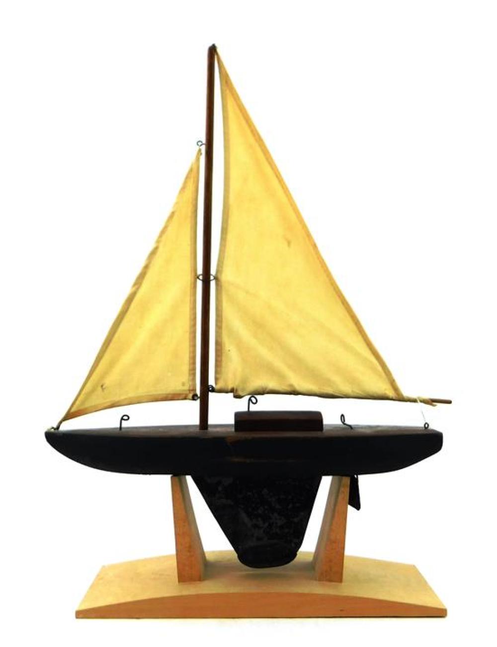 BOAT MODEL, 20TH C., SINGLE MAST