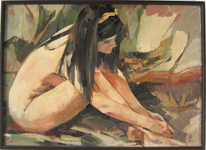 BOB BLUE OIL ON BOARD
