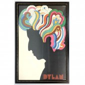 BOB DYLAN Framed Poster. Milto
