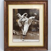BOB FELLER FRAMED AUTOGRAPHDES