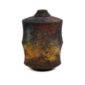 BOB GREEN RAKU CERAMIC VASE<br