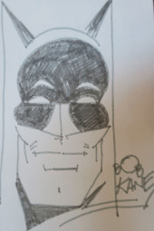 BOB KANE SIGNED BATMAN DRAWING