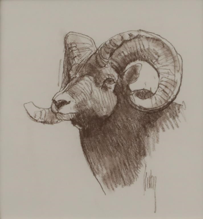 BOB KUHN (1920-2007)Bighorn Ram