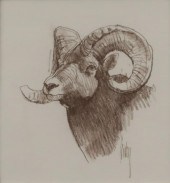 BOB KUHN (1920-2007)Bighorn Ra