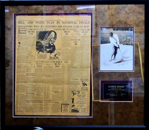 BOBBY JONES AUG 31ST 1929 NEWSPAPER