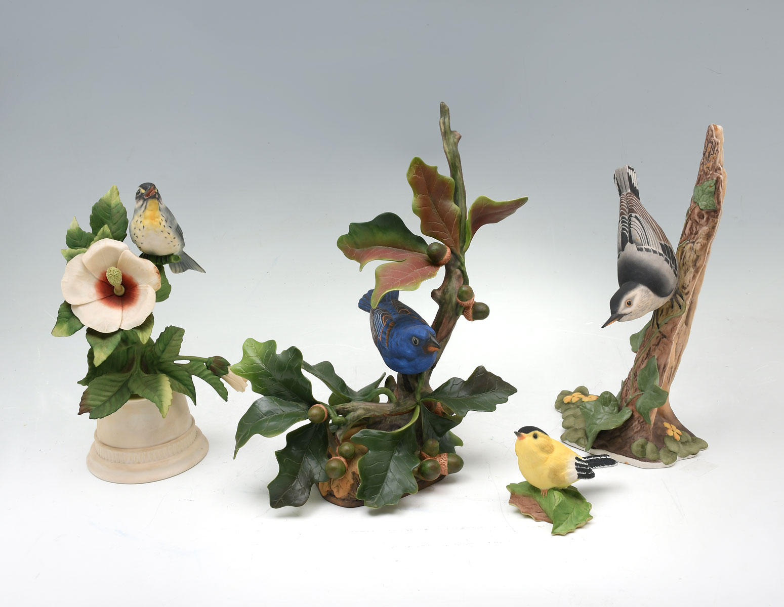 BOEHM - 4 PC BIRD LOT: 1) Goldfinch