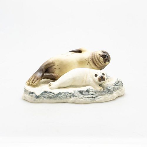 BOEHM ANIMAL FIGURE, SEAL AND PUP
