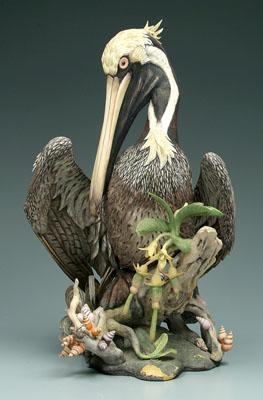 Boehm brown pelican figurine,