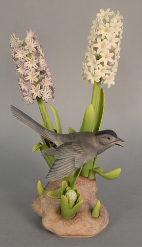 BOEHM "CATBIRD" WITH HYACINTHS