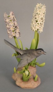 BOEHM "CATBIRD" WITH HYACINTHS