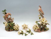 BOEHM PAIR OF WOOD THRUSH ON A