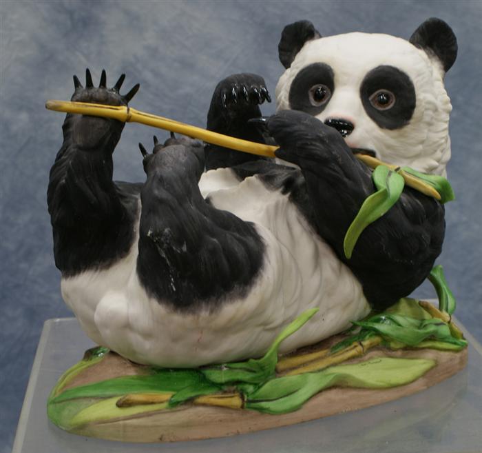 Boehm Panda broken claw and leaf,