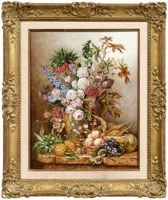 Boehm porcelain plaque, still