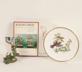 Boehm porcelains and book; box