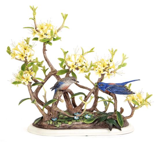 Boehm Western Bluebirds marked on