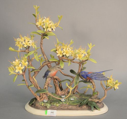 BOEHM "WESTERN BLUEBIRDS" PORCELAIN
