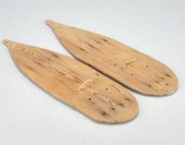 BOG SHOESA pair of wooden plan