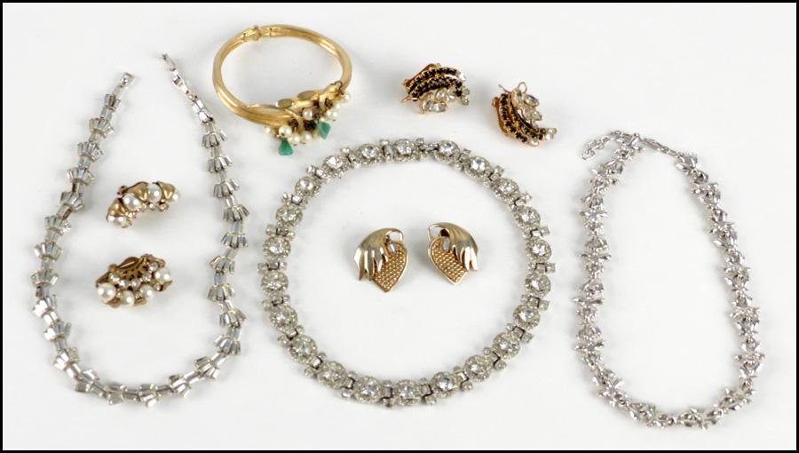 BOGOFF WHITE RHINESTONE NECKLACE.