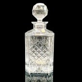 BOHEMIA CRYSTAL DECANTER AND S
