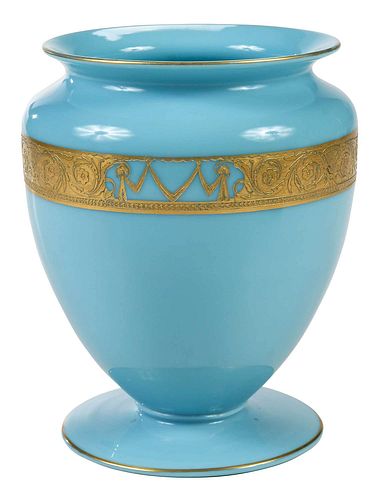 BOHEMIA OPALINE GLASS VASEcirca