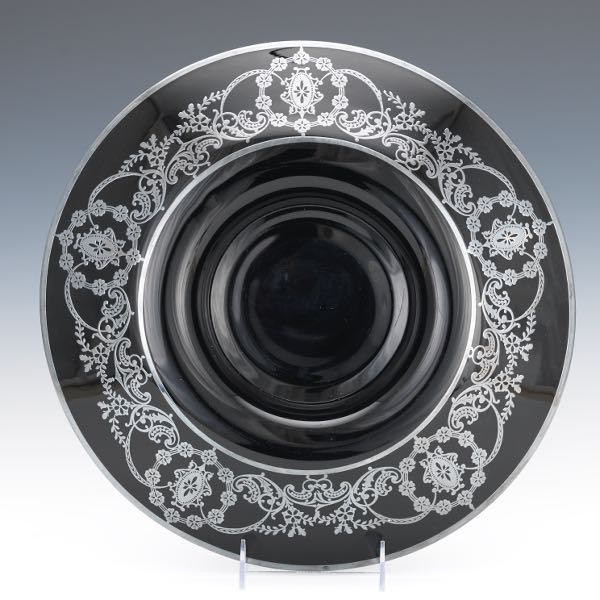 BOHEMIAN ANTIQUE CRYSTAL NOIR GLASS