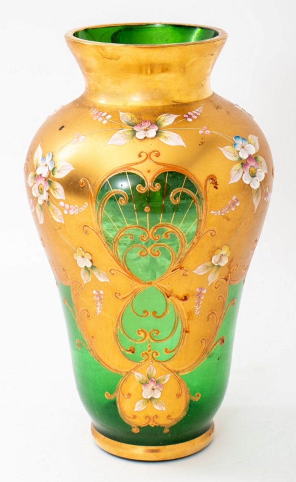 BOHEMIAN APPLIED PORCELAIN GILDED