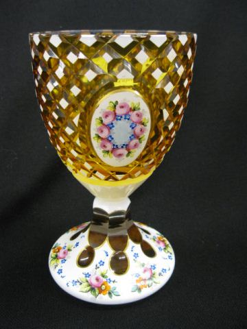 Bohemian Art Glass Goblet or