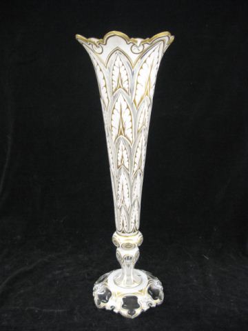 Bohemian Art Glass Vase white