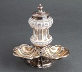 BOHEMIAN CASED GLASS & SILVER-
