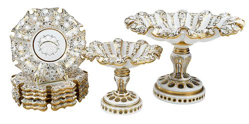 BOHEMIAN CASED GLASS TABLE